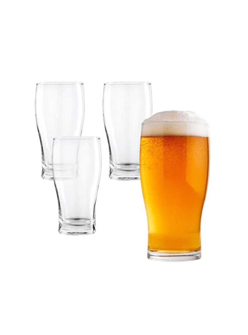 Set De 4 Vasos Cerveceros de Vidrio 560ml Amberes Allegra
