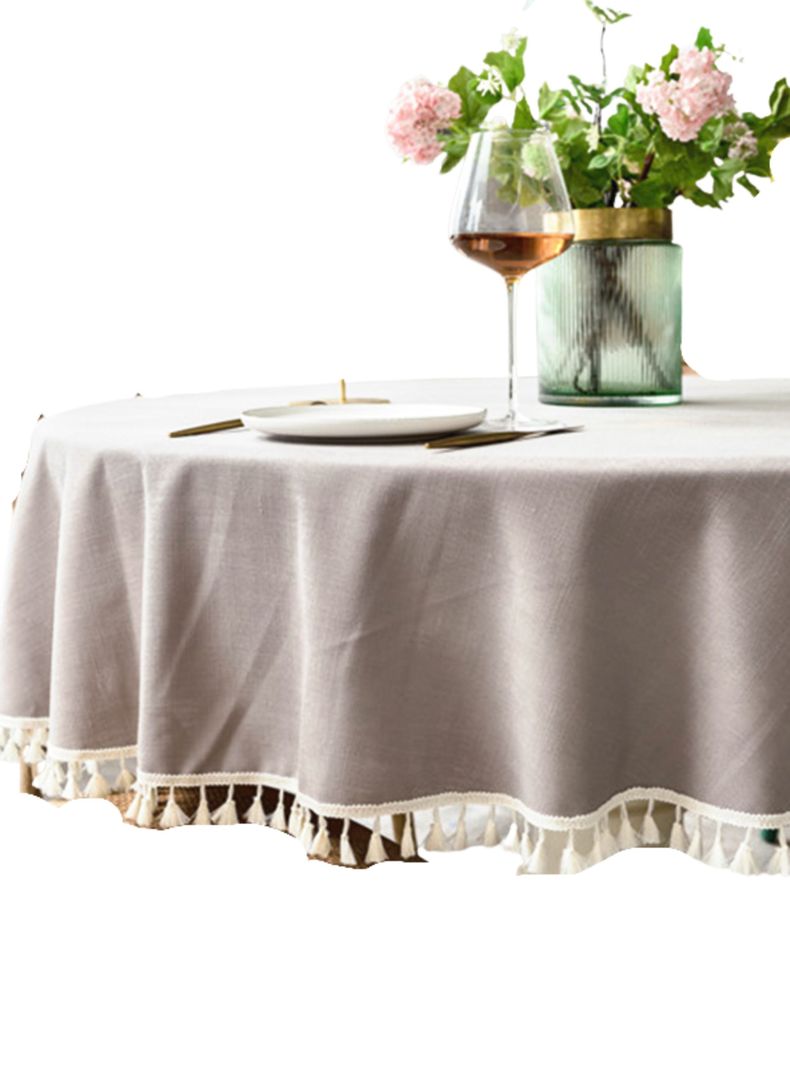 Mantel Redondo Gris-0