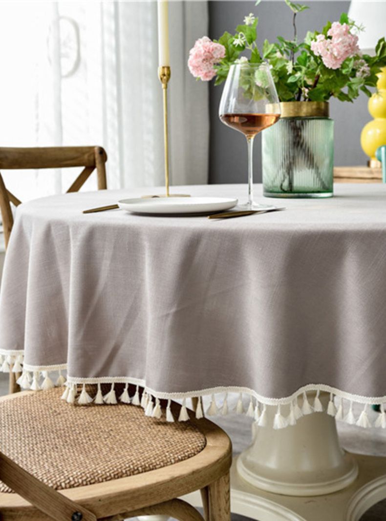 Mantel Redondo Gris-2