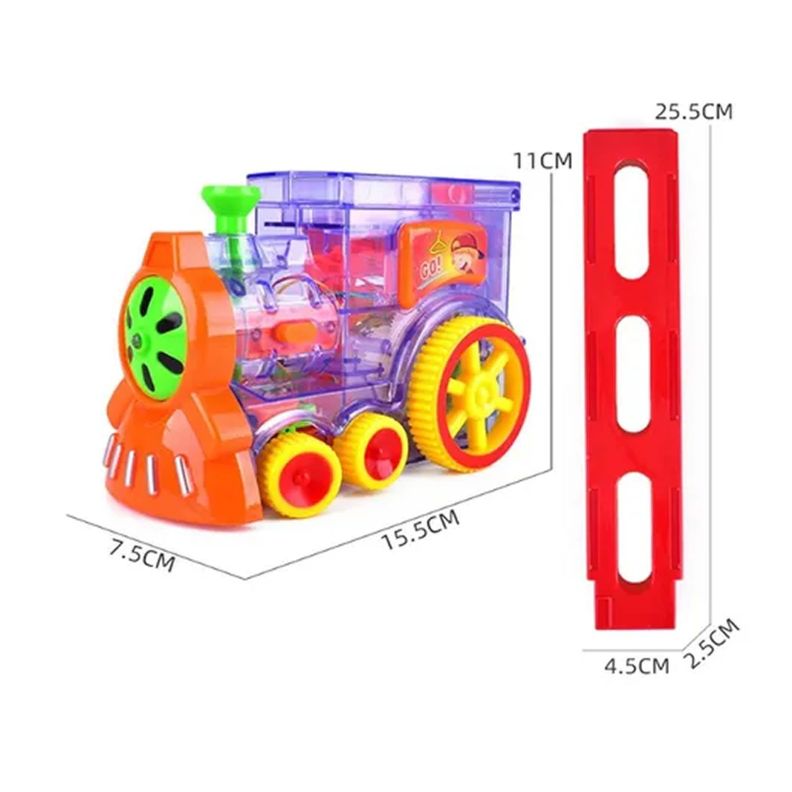 Juego Tren Automático Con Bloques Dominó Apilables Niños-4