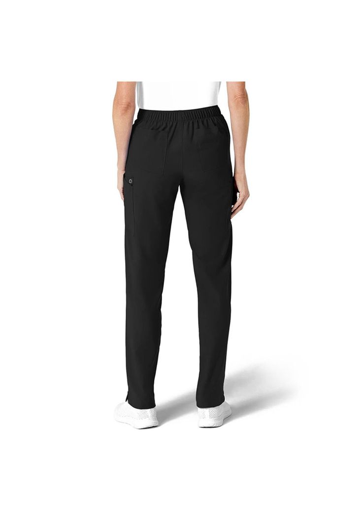 Pantalón Clínico Mujer Wonderwink 5155 Negro Largo-2