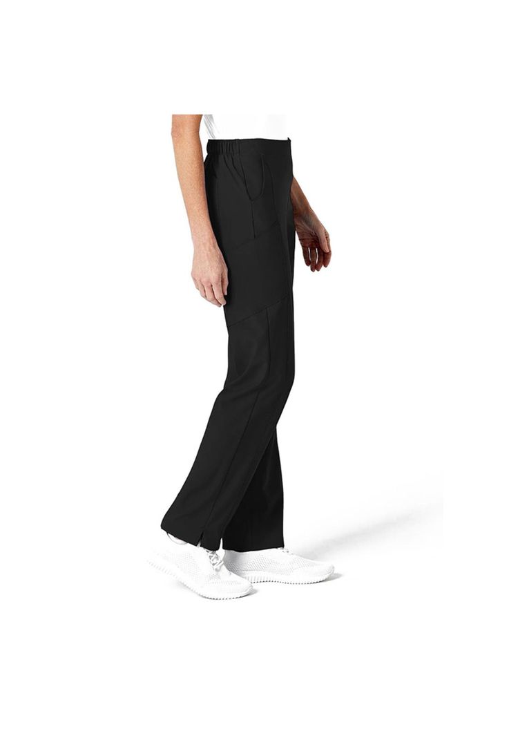 Pantalón Clínico Mujer Wonderwink 5155 Negro Largo-4