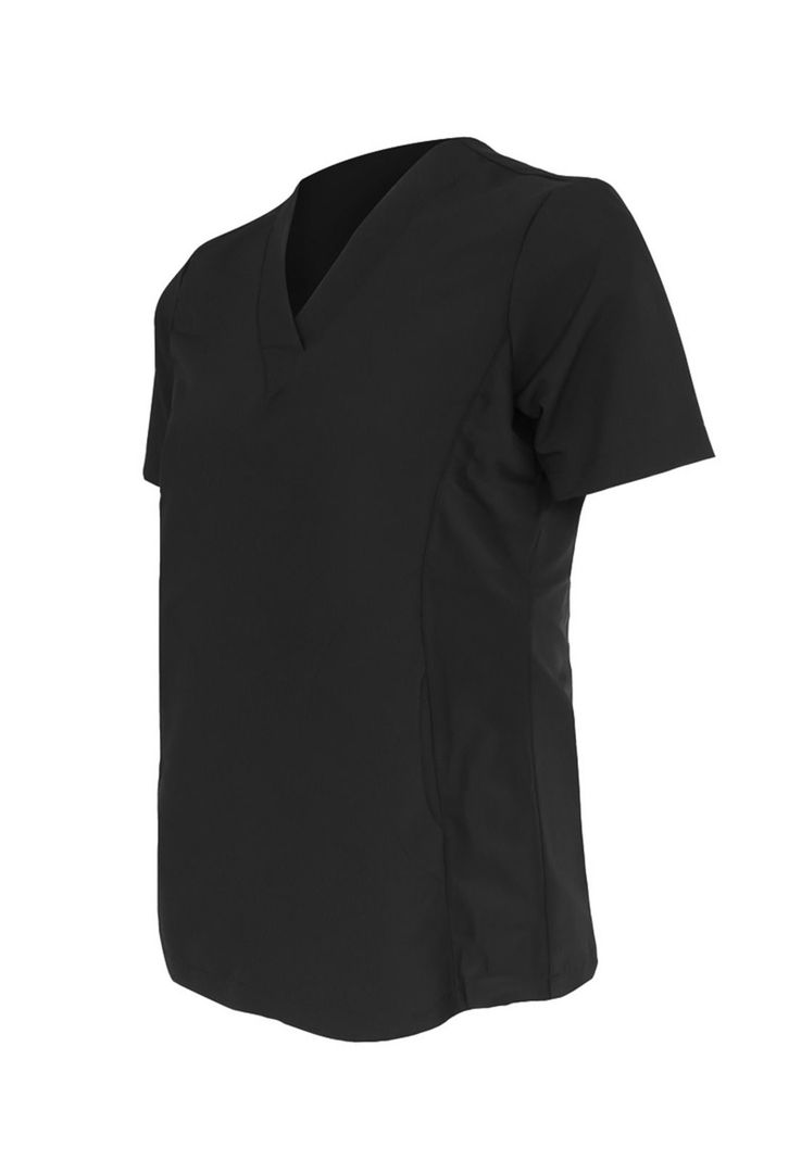 Polera Mujer Negro Mike's Antifluido Uniformes Clínicos-2