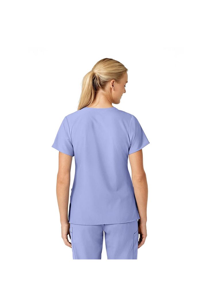 Polera Clínica Mujer Wonderwink 6155 Celeste-2