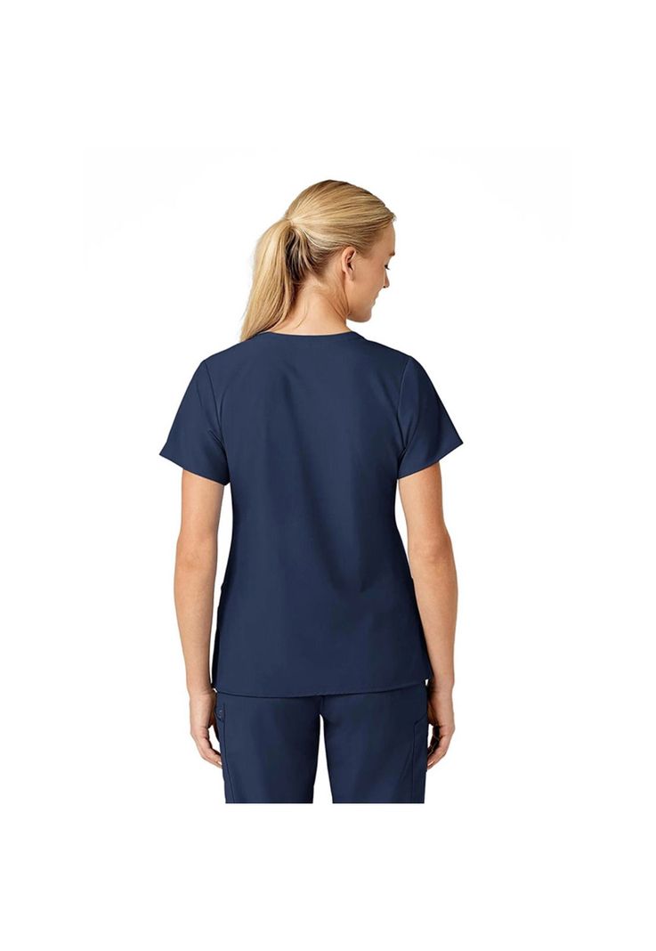 Polera Clínica Mujer Wonderwink 6155 Azul Marino-1
