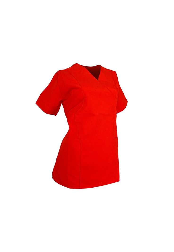 Polera Mujer Rojo Mike's Antifluido Uniformes Clínicos M2-0