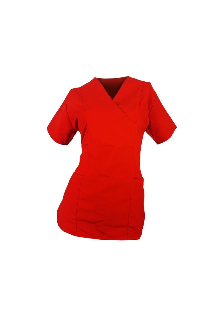 Polera Mujer Rojo Mike's Antifluido Uniformes Clínicos M2-1