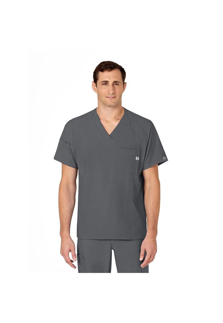 Polera Clínica Hombre Wonderwink 6355 Gris-0