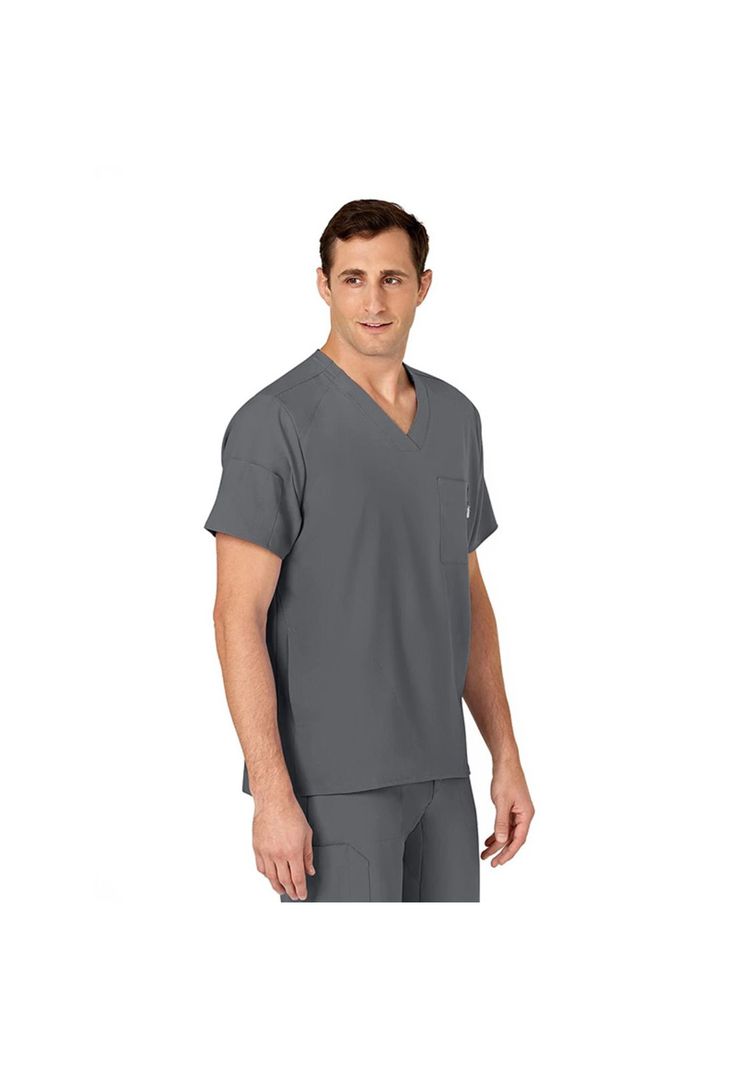 Polera Clínica Hombre Wonderwink 6355 Gris-2