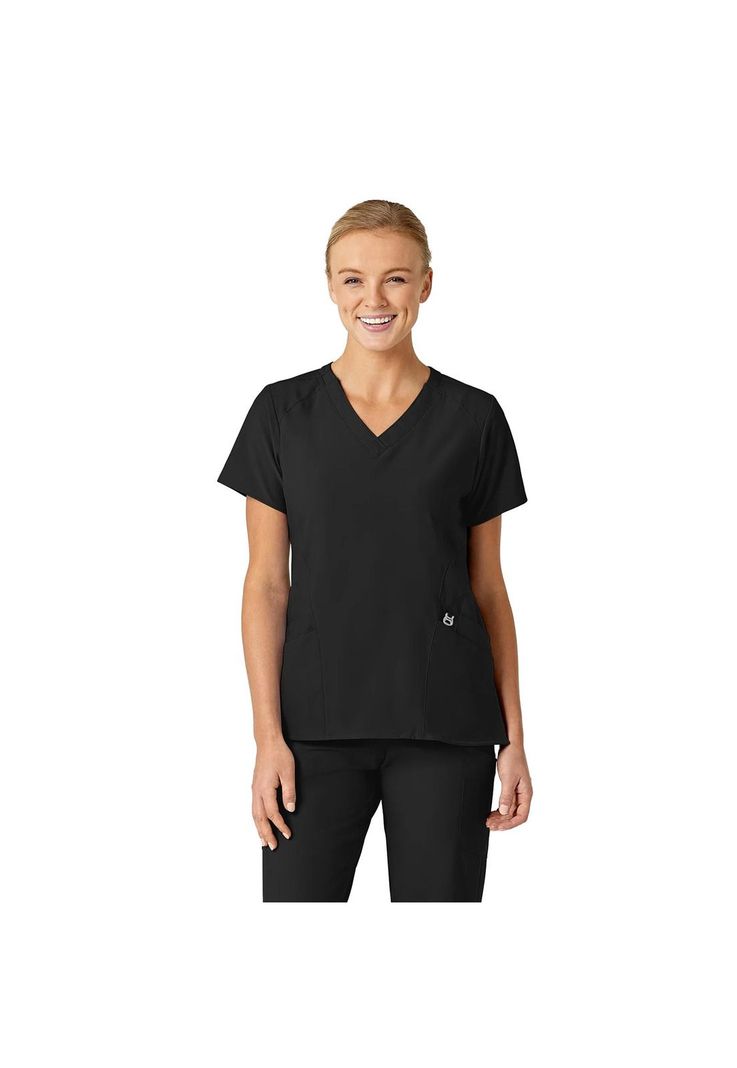 Polera Clínica Mujer Wonderwink 6155 Negro-0