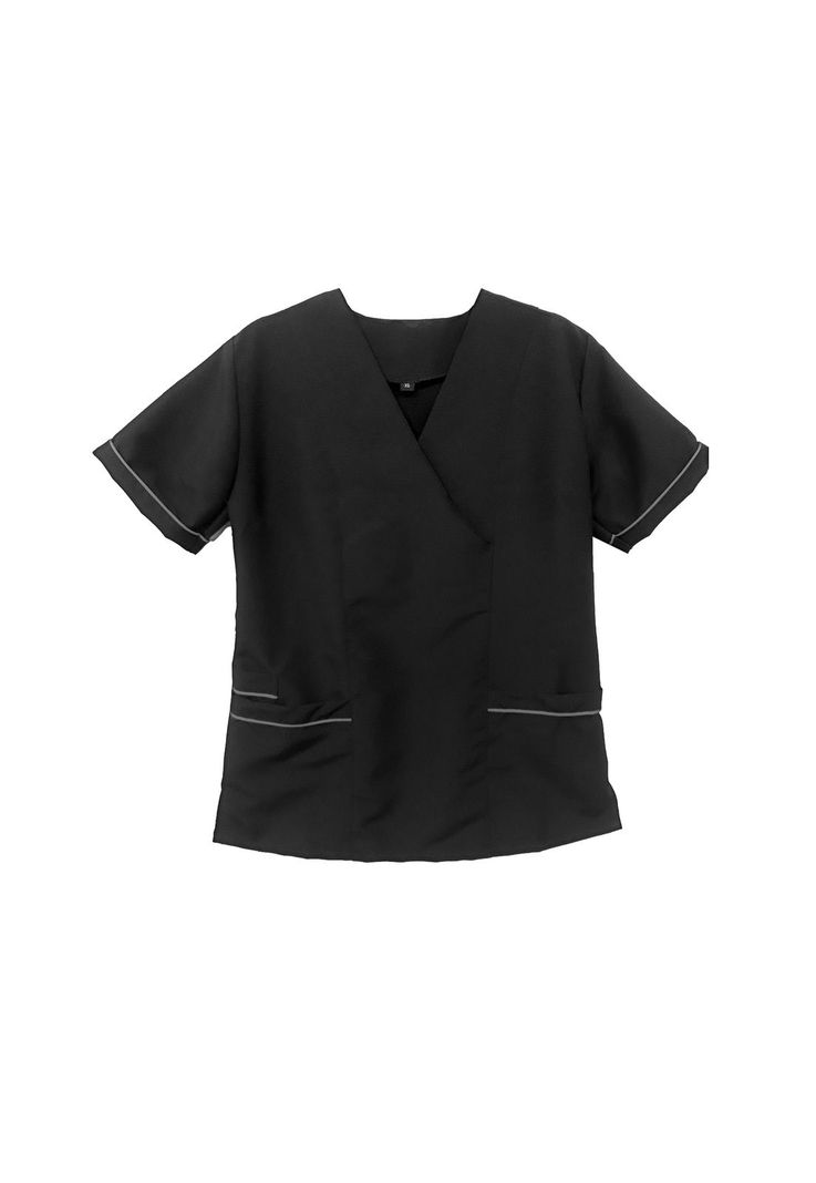 Polera Mujer Negro Antifluido Uniforme Clínico Mike's-3