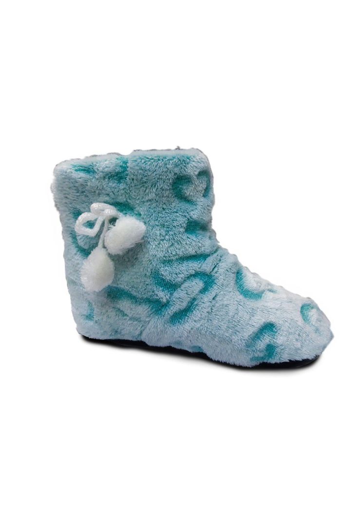 Pantufla Calcetín Niño Antideslizante Corazón Turquesa Mike`s-0