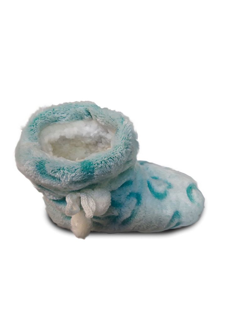 Pantufla Calcetín Niño Antideslizante Corazón Turquesa Mike`s-1