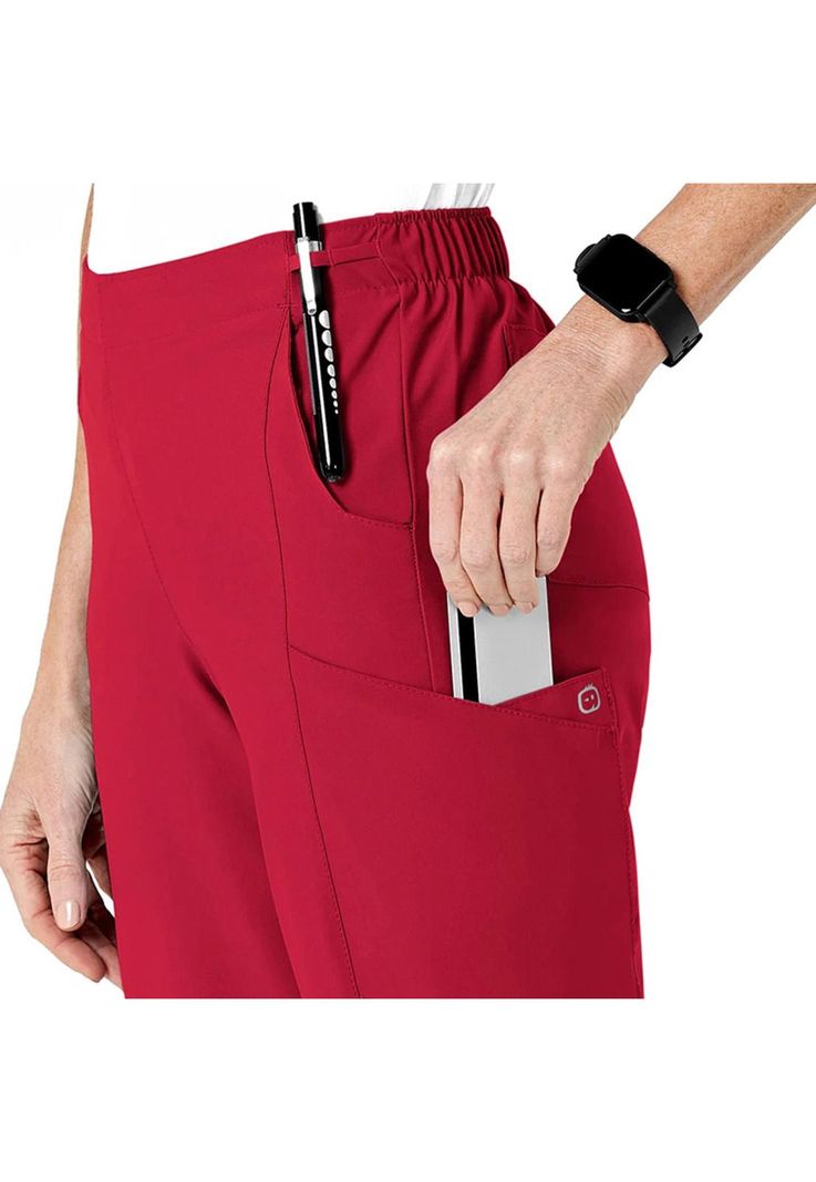 Pantalón Clínico Mujer Wonderwink 5155 Rojo-3