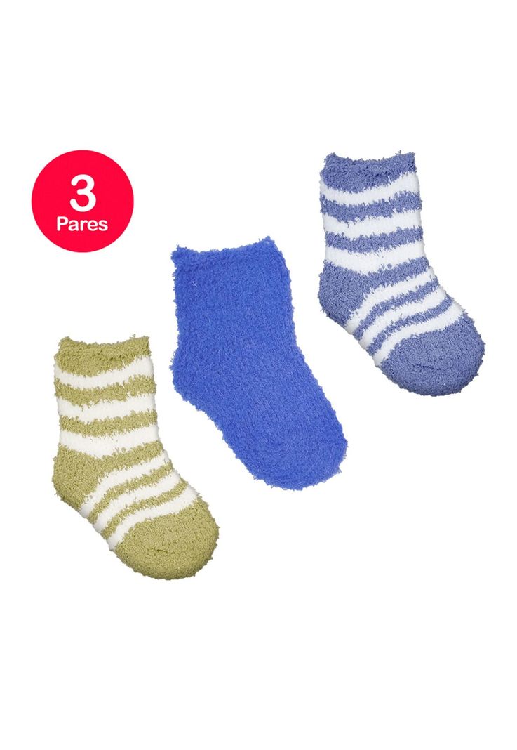 Calcetin Bebe Nino Lineas Colores Mike`s Pack 3