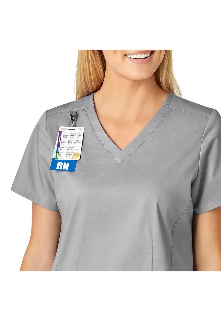 Polera Clínica Mujer Wink Work 105 Gris-3