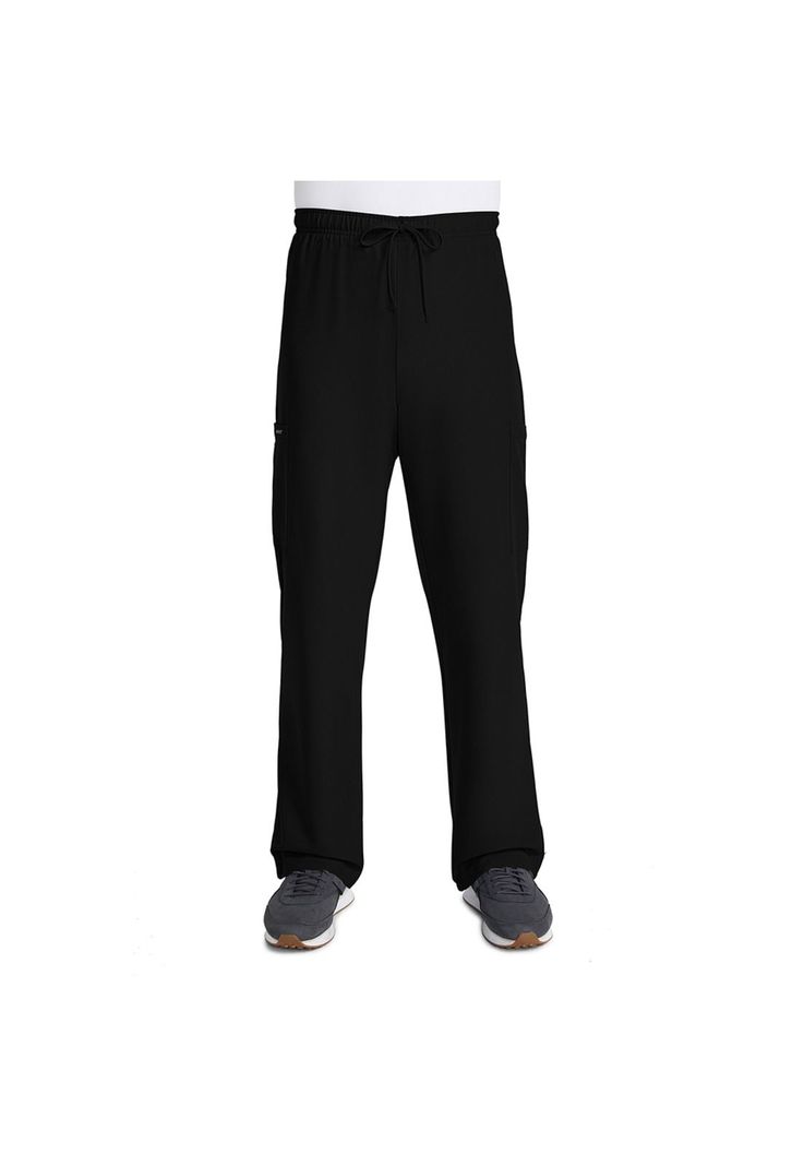 PANTALÓN RECTO CON CORDÓN TALLE MEDIO HOMBRE CK280A BLACK