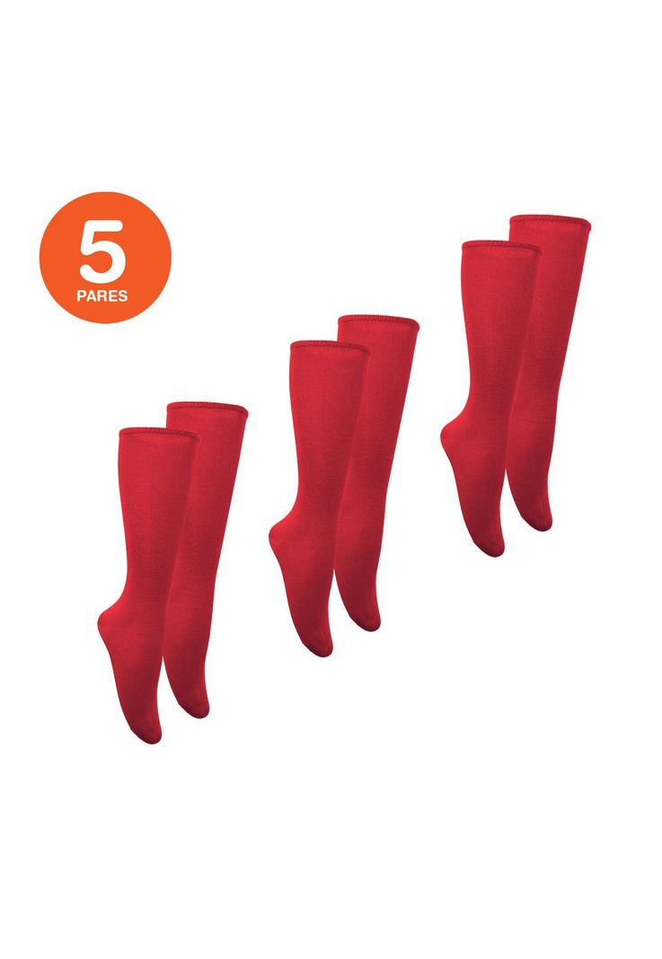 Calcetín Mujer Bamboo Diabético Rojo Mike`s Pack 5-0