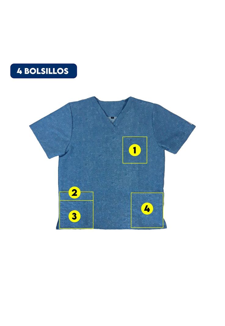 Polera Hombre Jean Mike's Antifluido Uniformes Clínicos-5