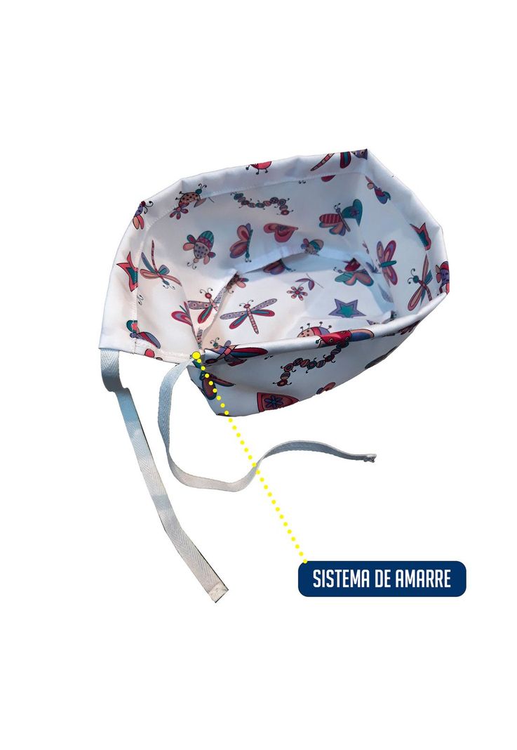 Cofia Gorro Clínico Amarre Antifluido Lavable Prim Mike`s-3