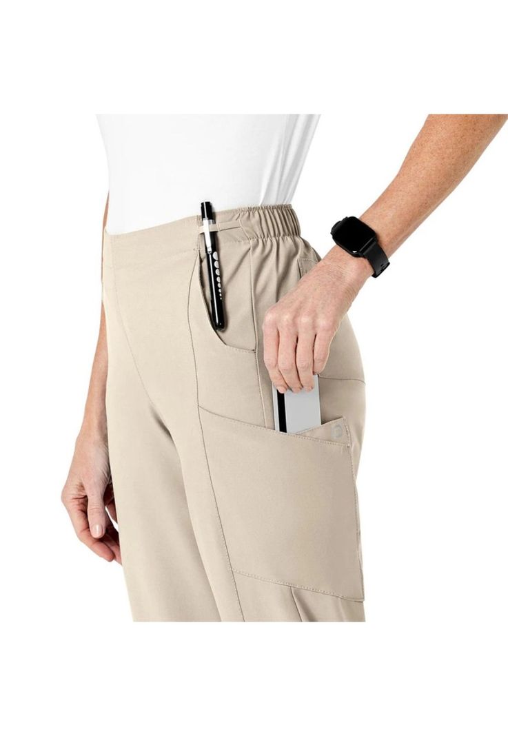 Pantalón Clínico Mujer Wonderwink 5155 Khaki-3
