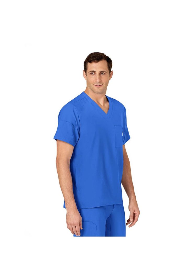 Polera Clínica Hombre Wonderwink 6355 Azulino-4