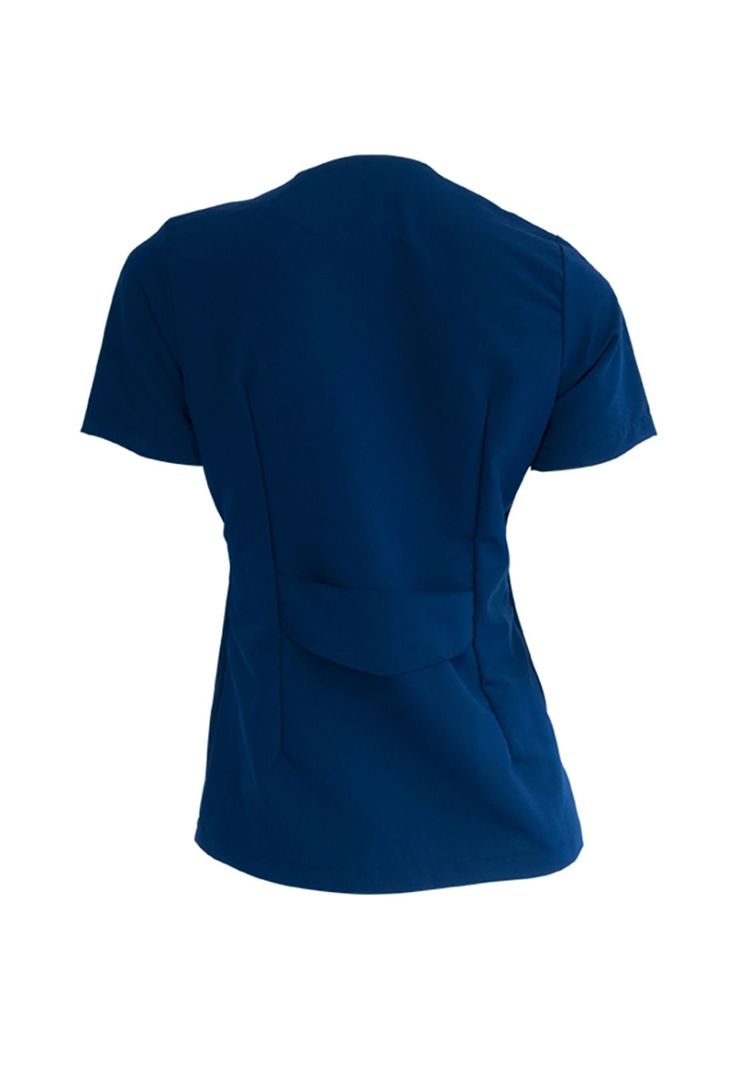 Polera Mujer Azul Mike's Antifluido Uniformes Clínicos-2