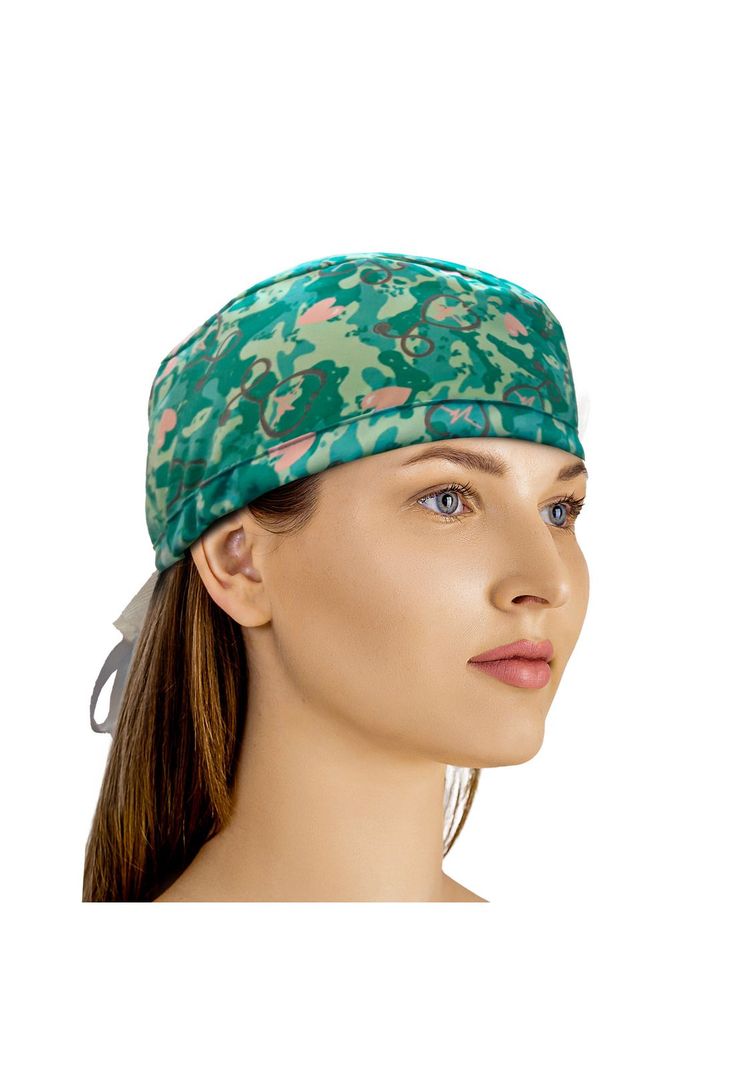 Cofia Gorro Clínico Amarre Antifluido Lavable Verde Mike`s-2