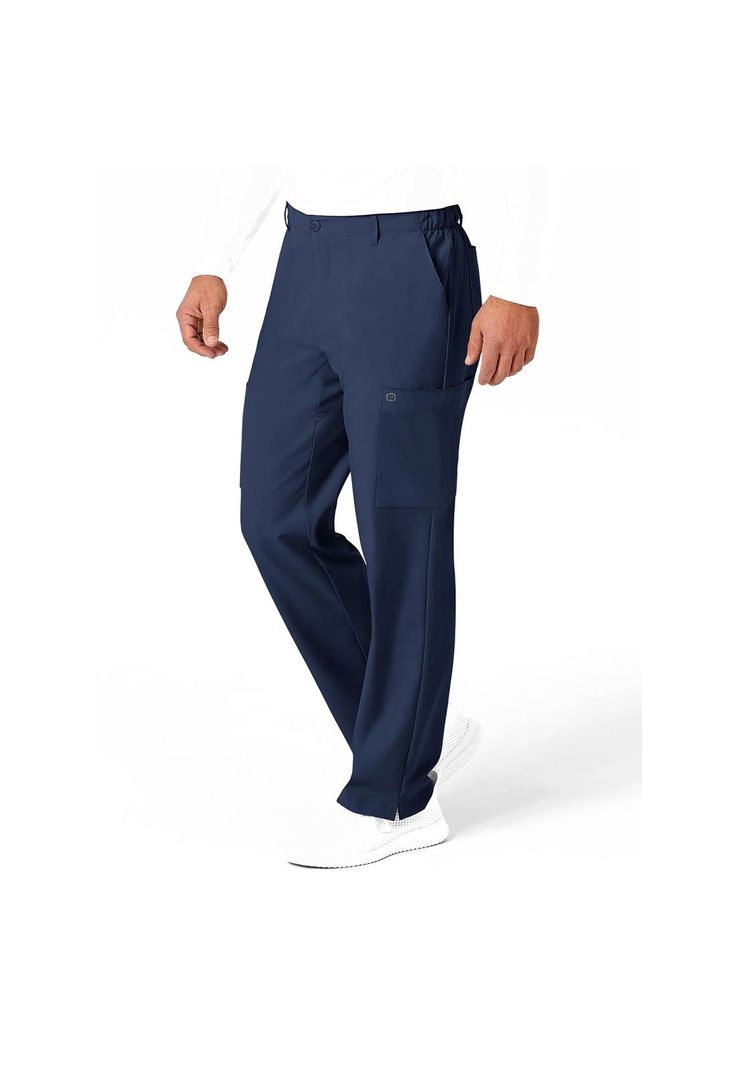 Pantalón Cargo Clínico Hombre Wonderwink 5355 Azul Marino-3