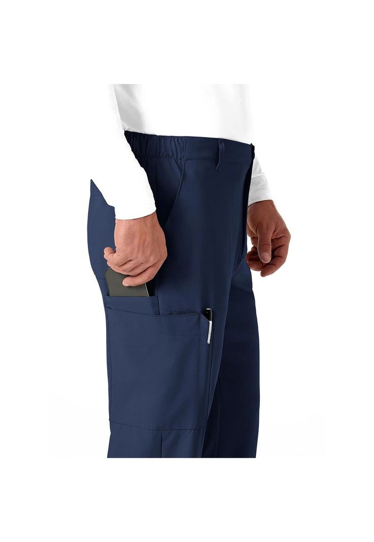 Pantalón Cargo Clínico Hombre Wonderwink 5355 Azul Marino-4