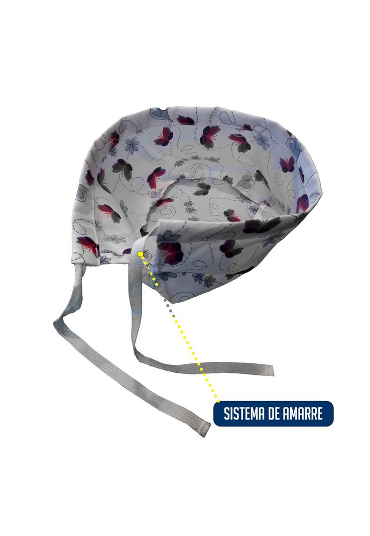 Cofia Gorro Clínico Amarre Antifluido Lavable Mari Mike`s-3