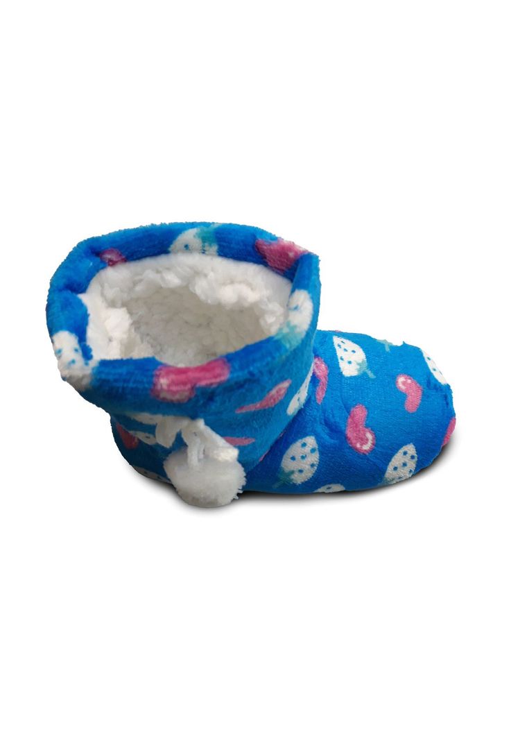 Pantufla Calcetín Niño Antideslizante Fruta Celeste Mike`s-1