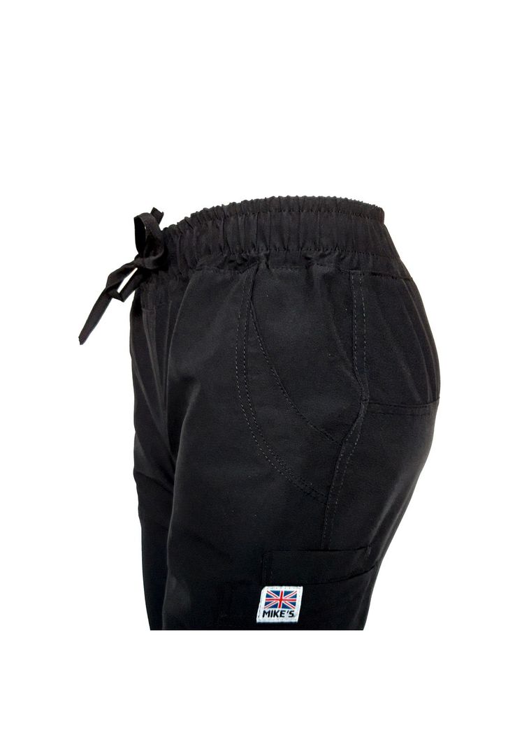 Pantalón Mujer Negro Mike's Antifluido Uniformes Clínicos-2