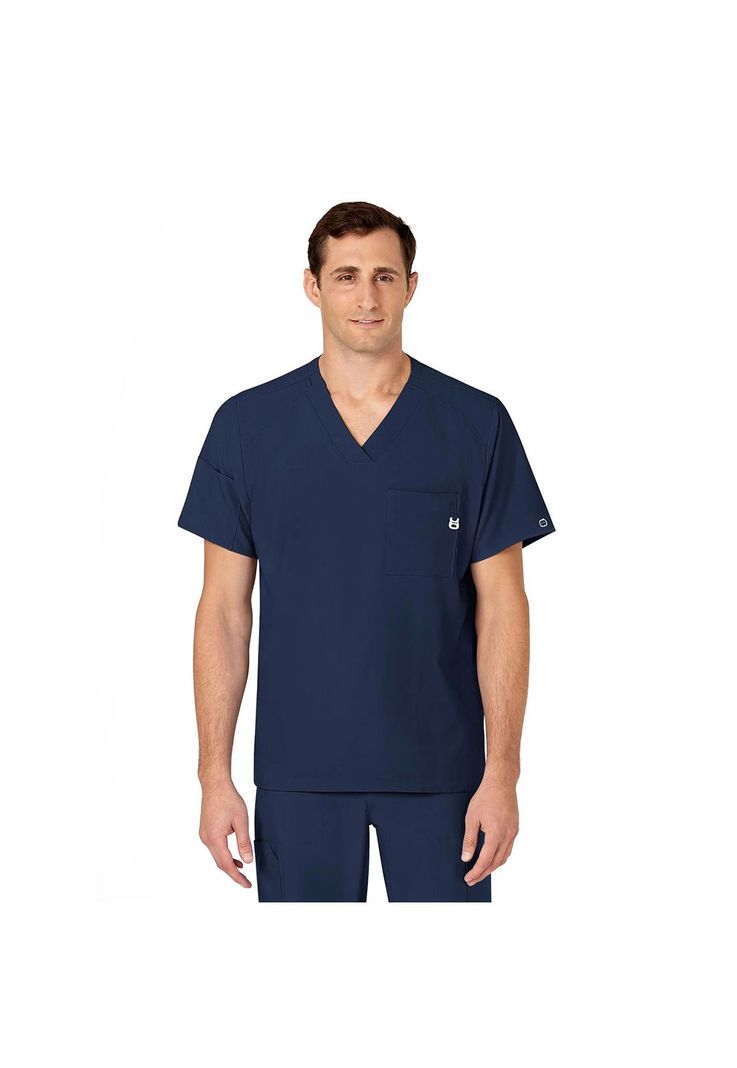 Polera Clínica Hombre Wonderwink 6355 Azul Marino-0