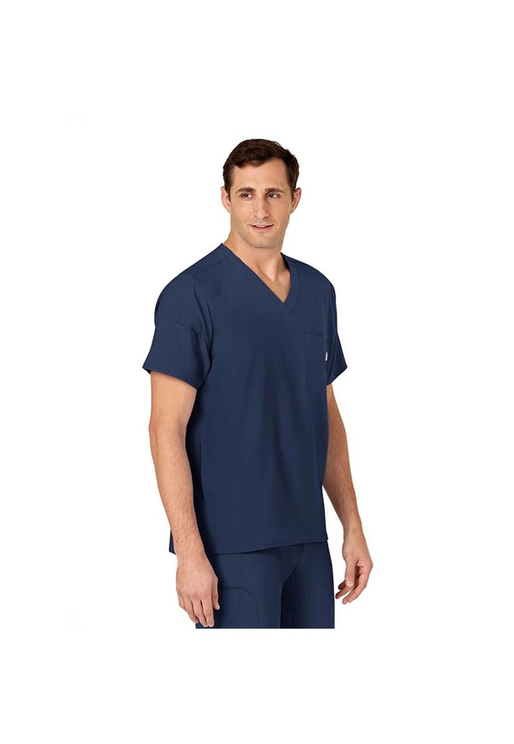 Polera Clínica Hombre Wonderwink 6355 Azul Marino-2