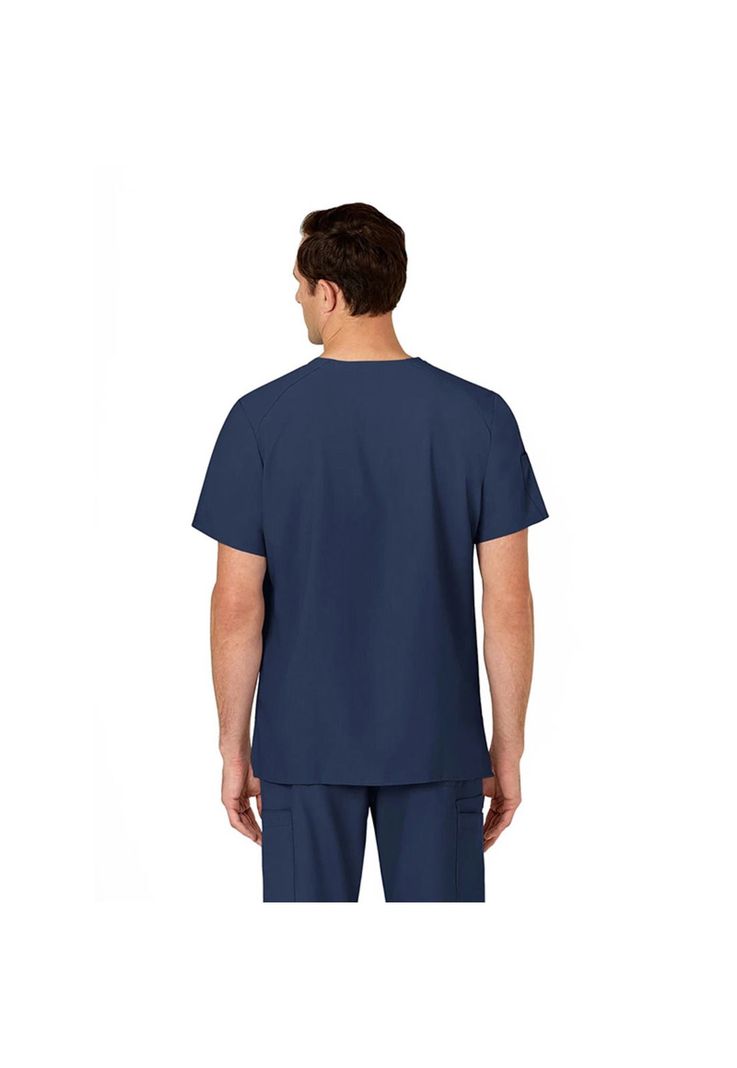Polera Clínica Hombre Wonderwink 6355 Azul Marino-3