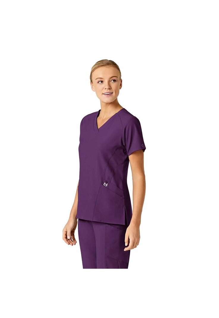 Polera Clínica Mujer Wonderwink 6155 Morado-1