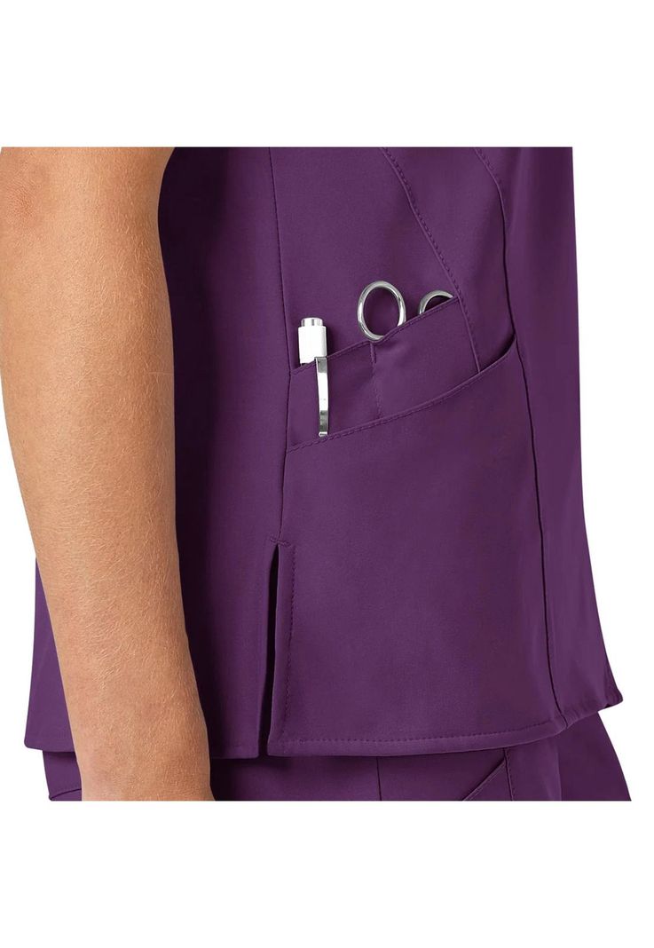 Polera Clínica Mujer Wonderwink 6155 Morado-3