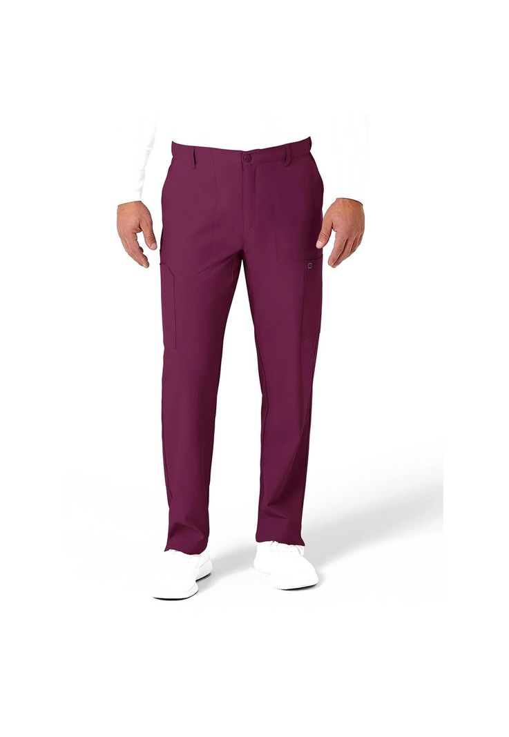 Pantalón Cargo Clínico Hombre Wonderwink 5355 Burdeo-0