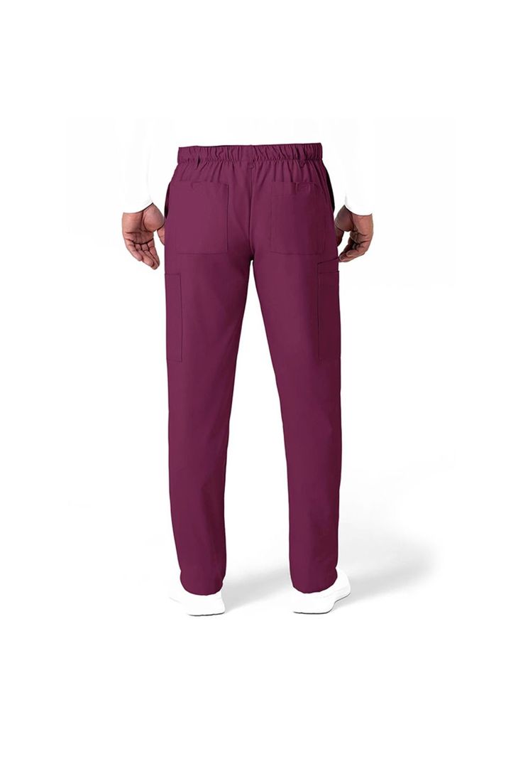 Pantalón Cargo Clínico Hombre Wonderwink 5355 Burdeo-3