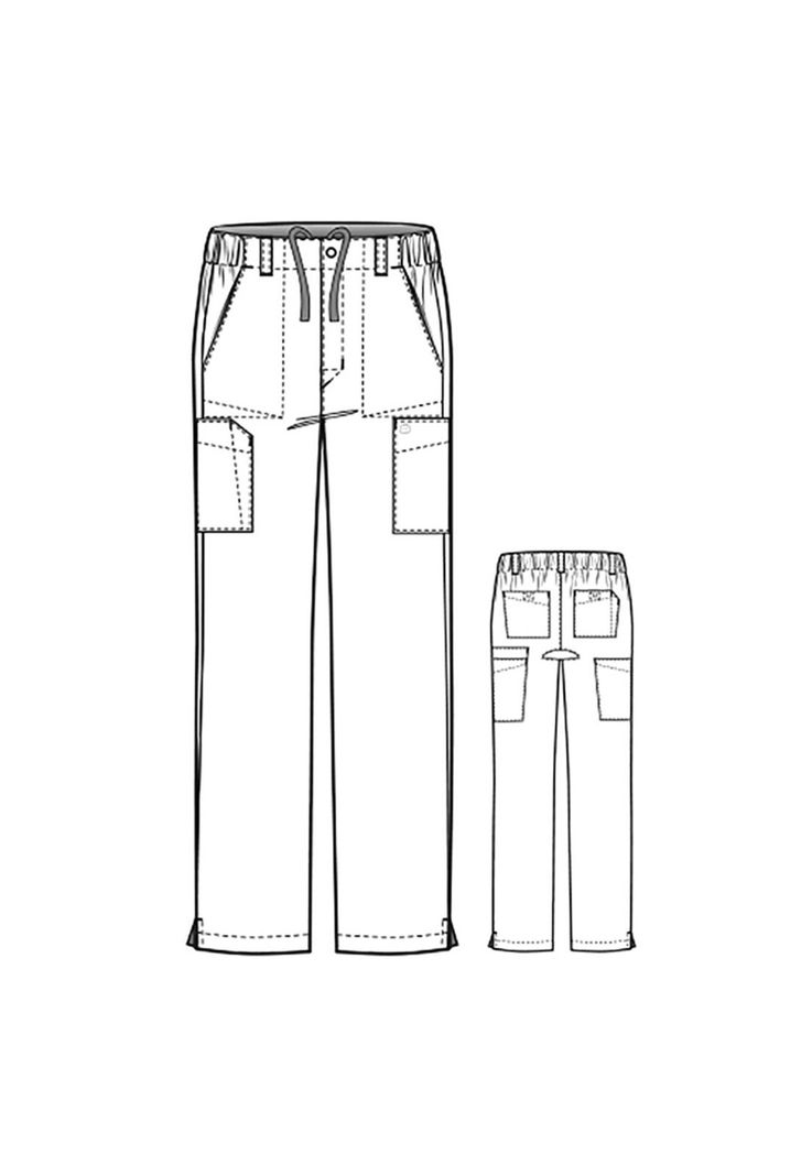 Pantalón Cargo Clínico Hombre Wonderwink 5355 Burdeo-5