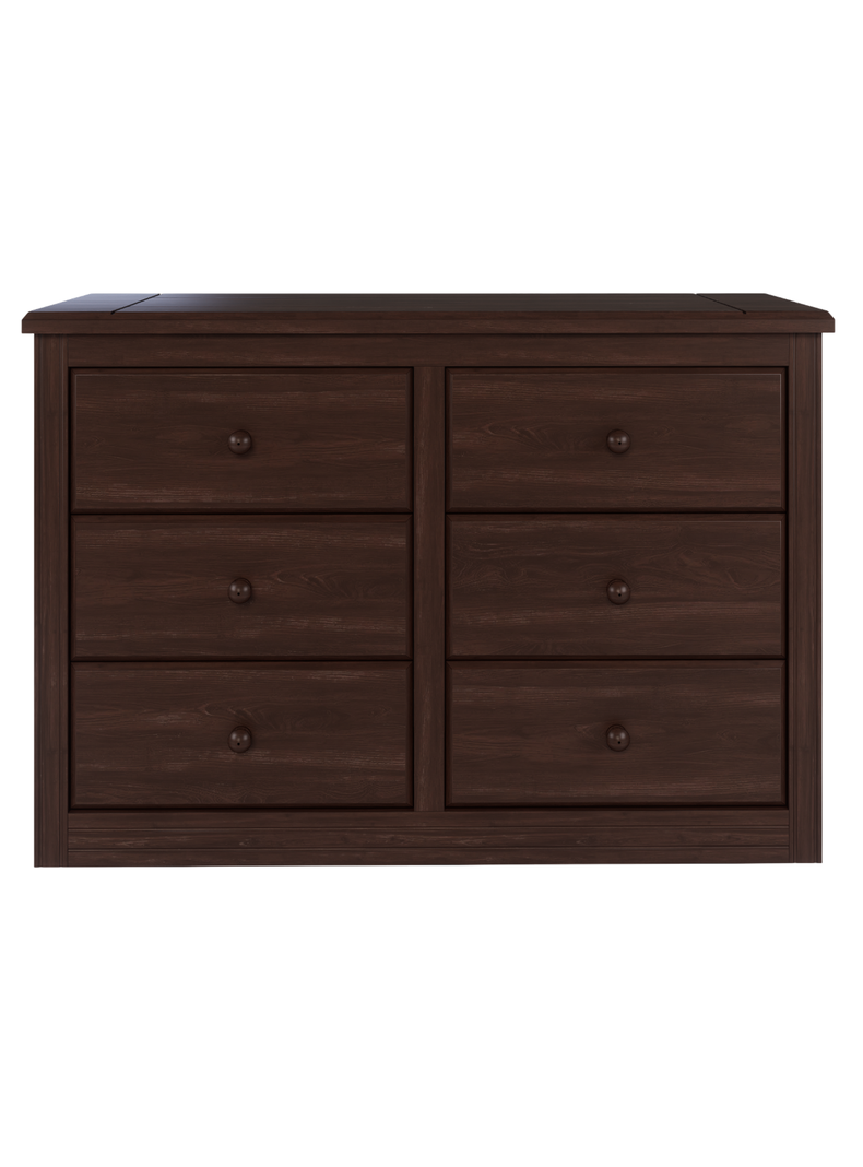 Comoda Berlin Madera Chocolate 6 Cajones