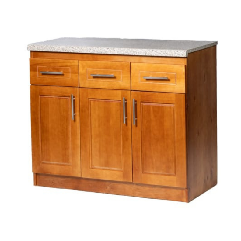Mueble de Cocina Berin Madera Nogal Base 3 Puertas