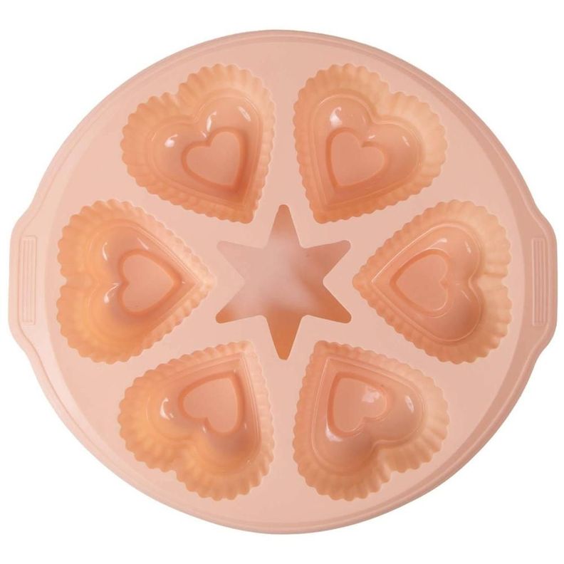 Molde corazones de silicona 6 figuras-2