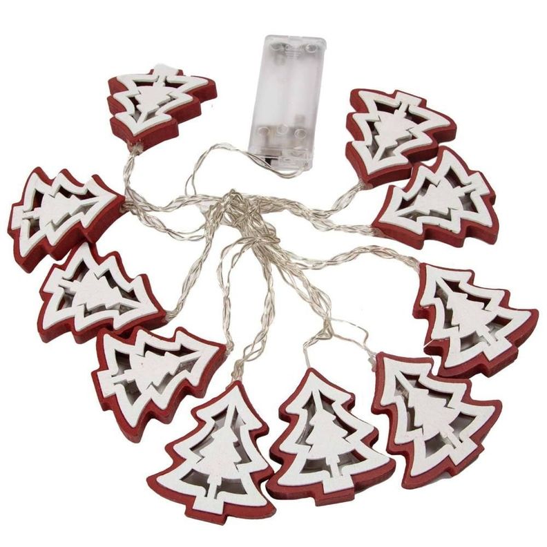 GUIRNALDAS NAVIDEÑAS DISEÑO ARBOLITO DE 10 LED-1
