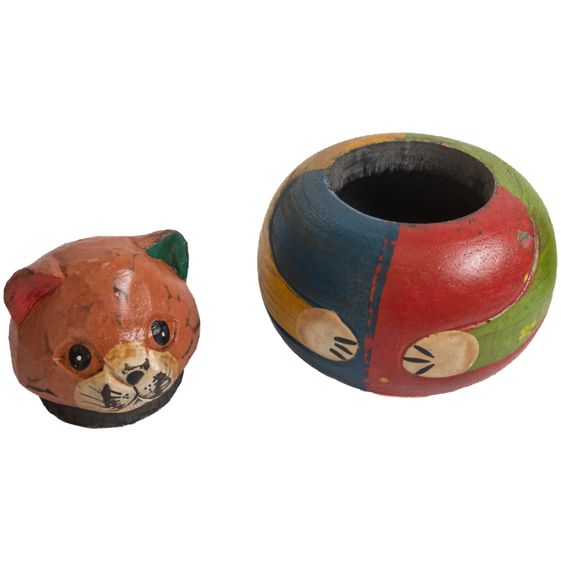 Set de 3 cajas gatos madera-2