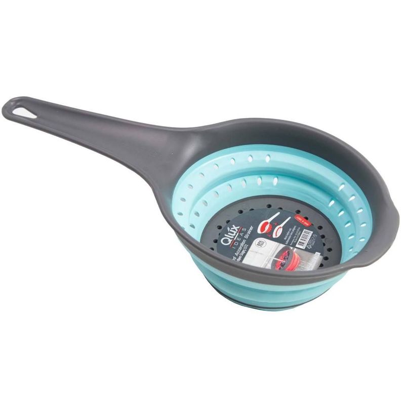 COLADOR DE PLASTICO CON MANGO REDONDO CELESTE-1