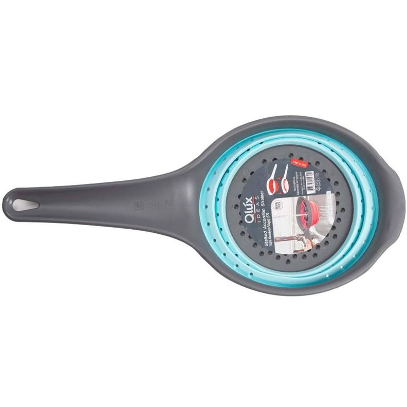 COLADOR DE PLASTICO CON MANGO REDONDO CELESTE-2