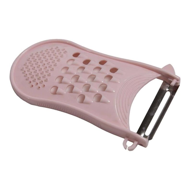 PELADOR CON RALLADOR GRUESO Y FINO ROSA-0