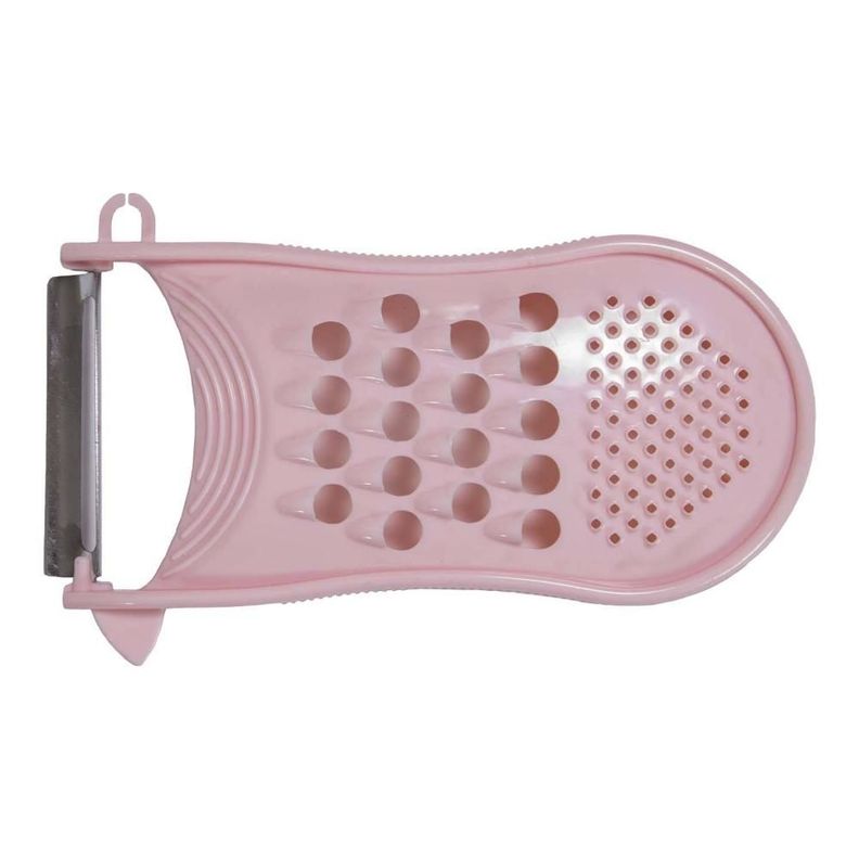 PELADOR CON RALLADOR GRUESO Y FINO ROSA-1